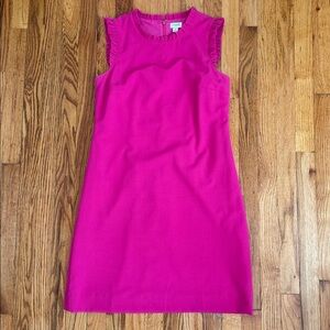 J. Crew Pink Ruffle Sleeve Mini Dress
